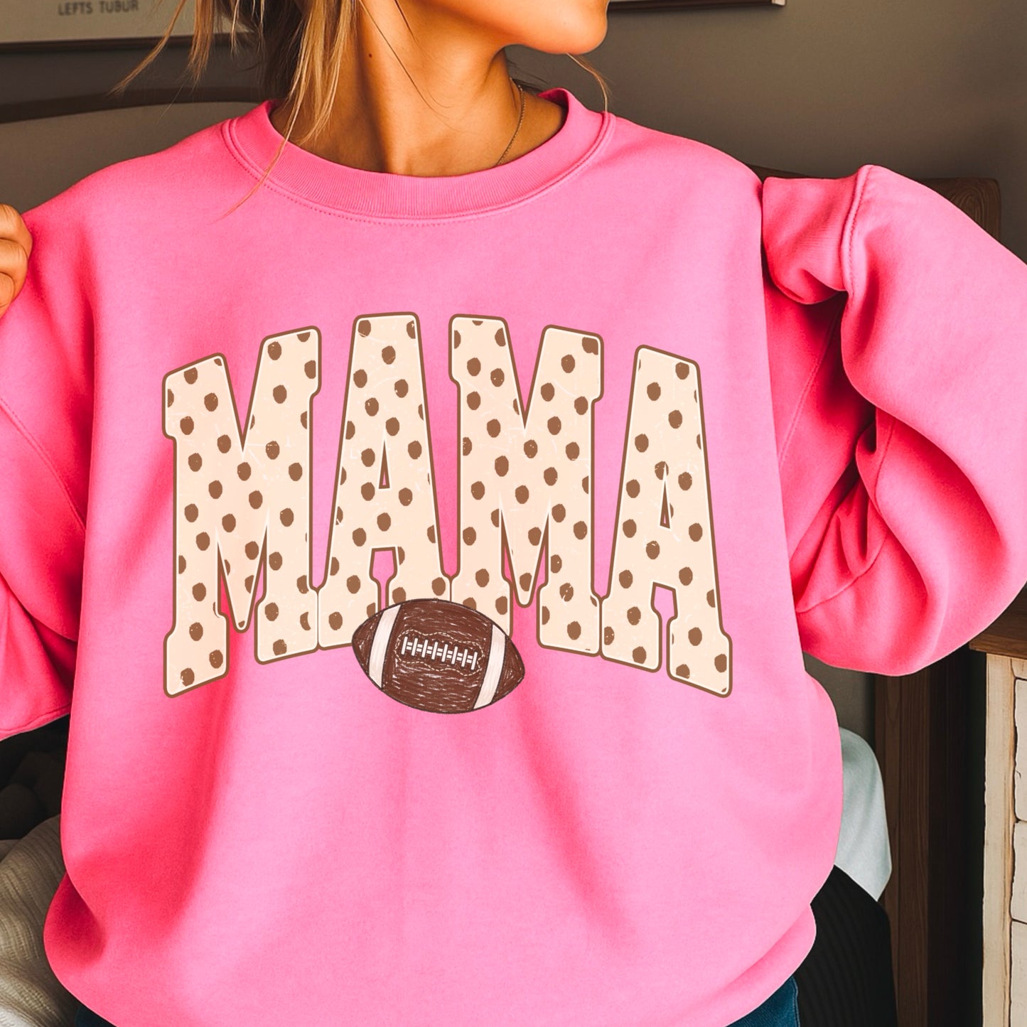 Football Mama Crewneck Sweatshirt
