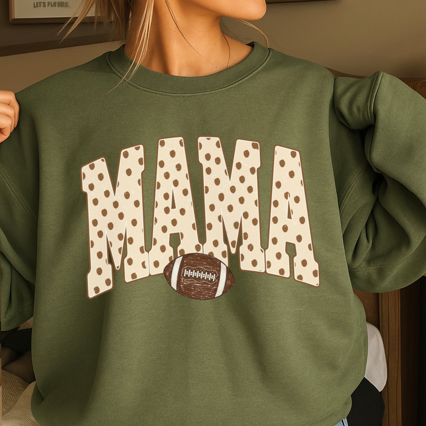 Football Mama Crewneck Sweatshirt
