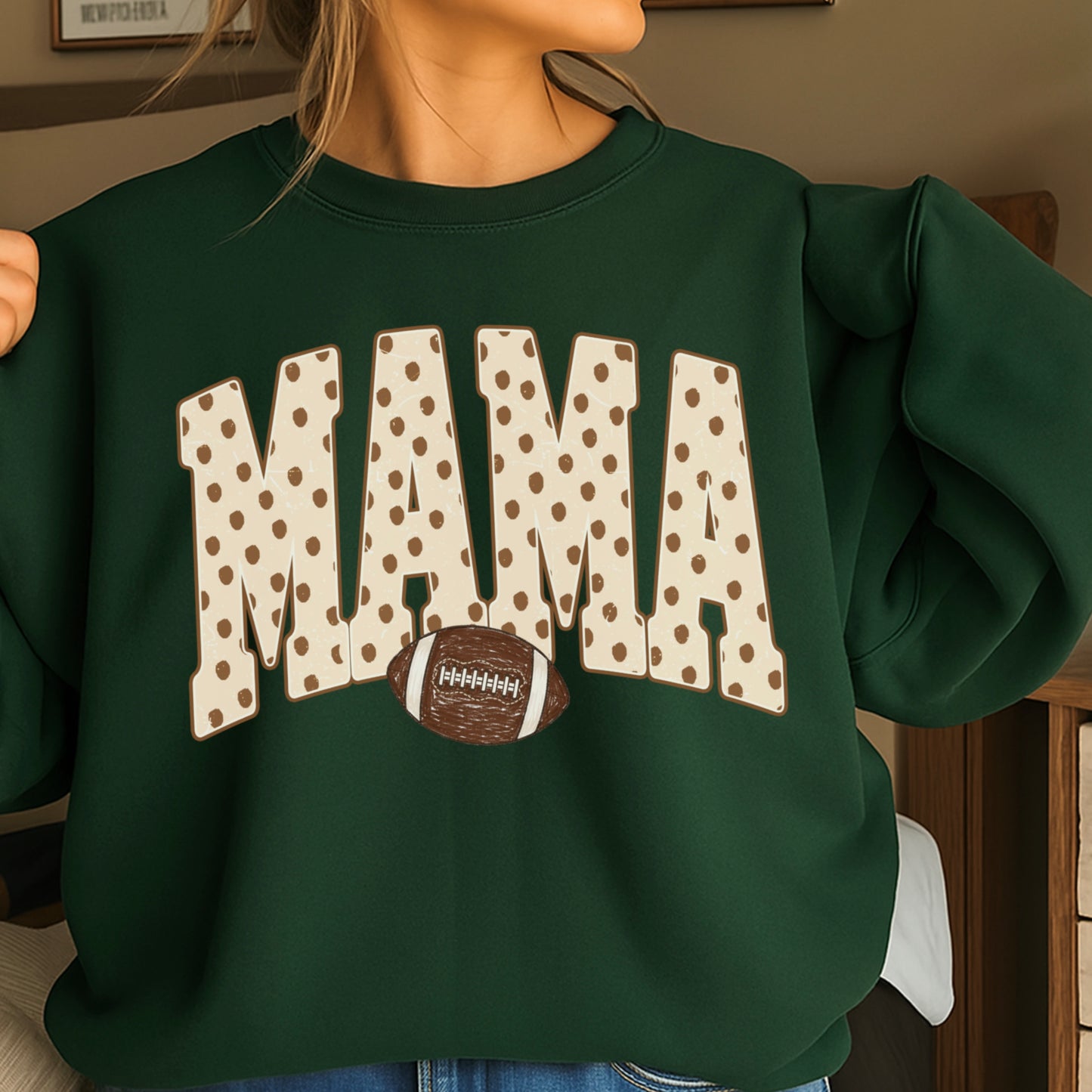 Football Mama Crewneck Sweatshirt