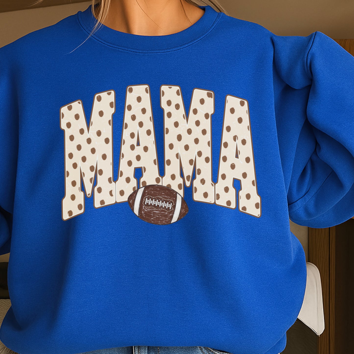 Football Mama Crewneck Sweatshirt