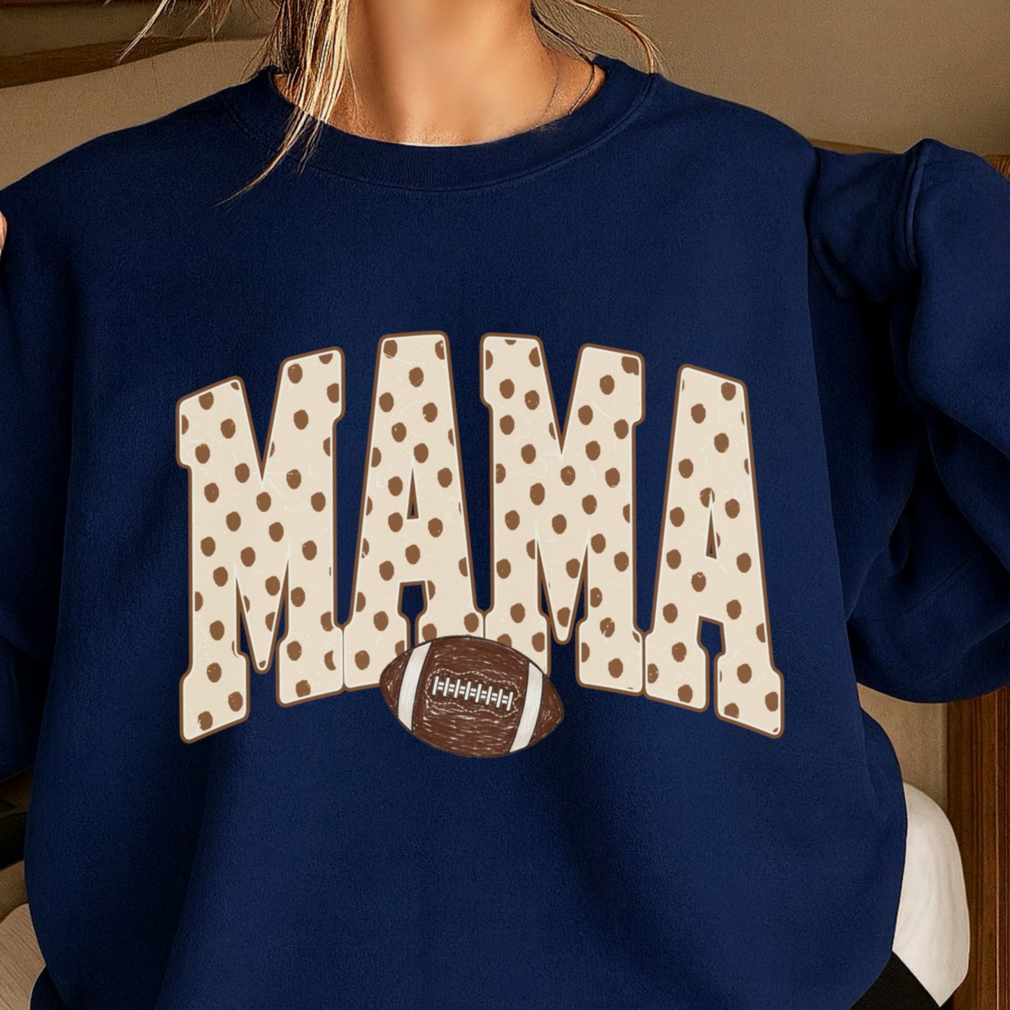 Football Mama Crewneck Sweatshirt