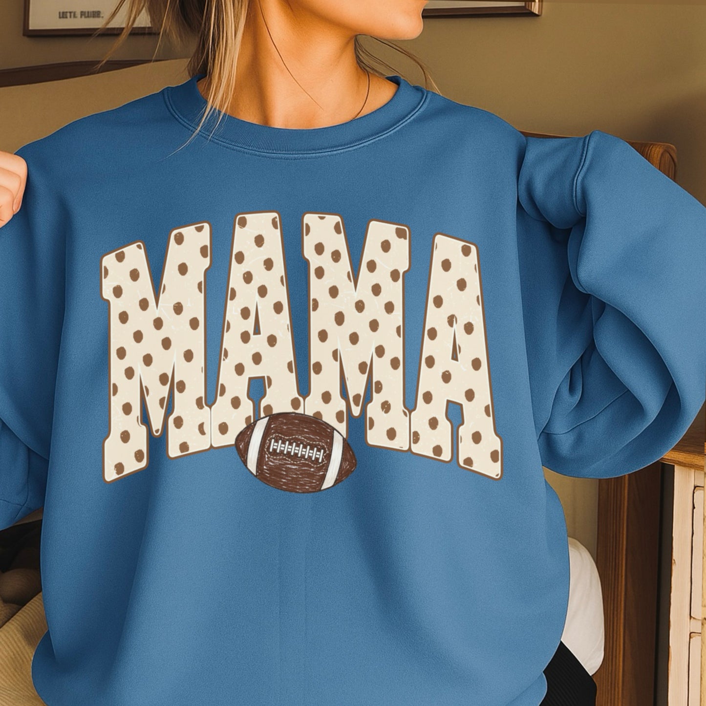 Football Mama Crewneck Sweatshirt