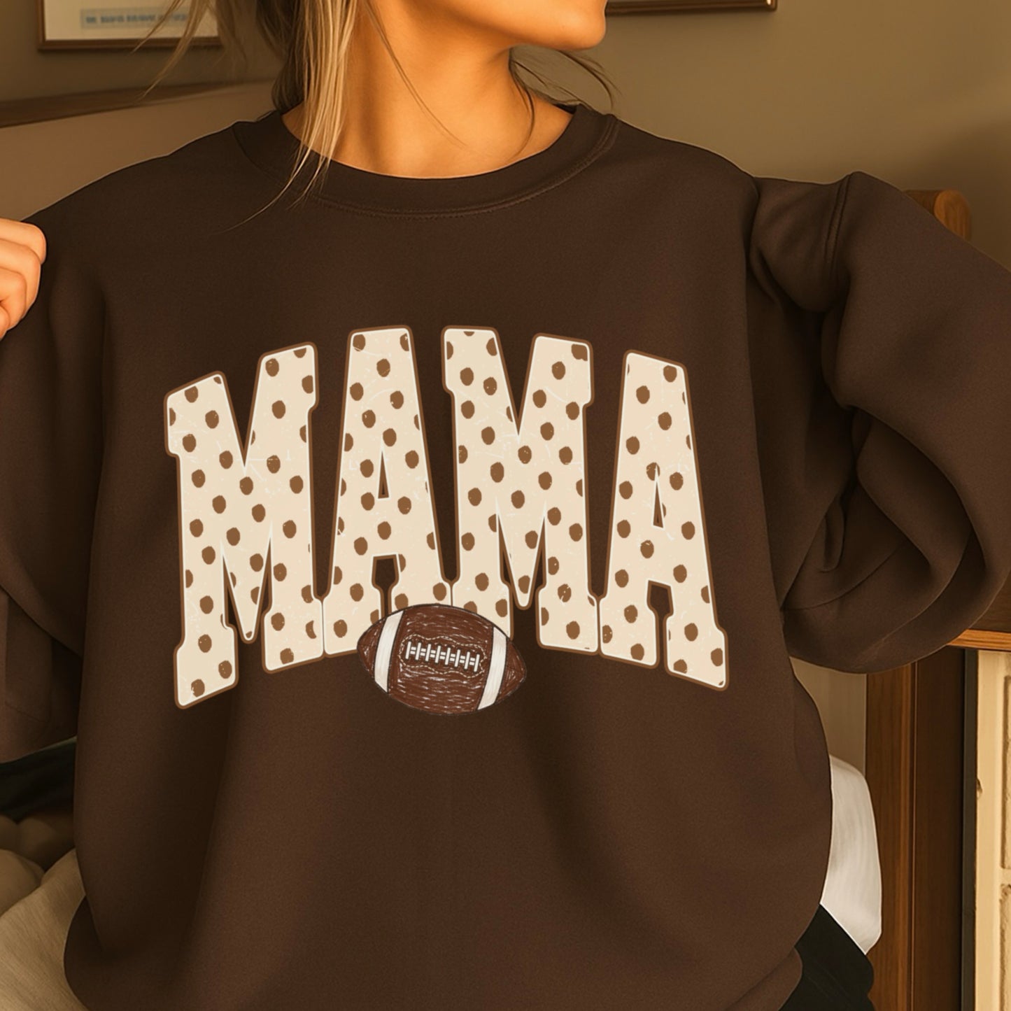 Football Mama Crewneck Sweatshirt