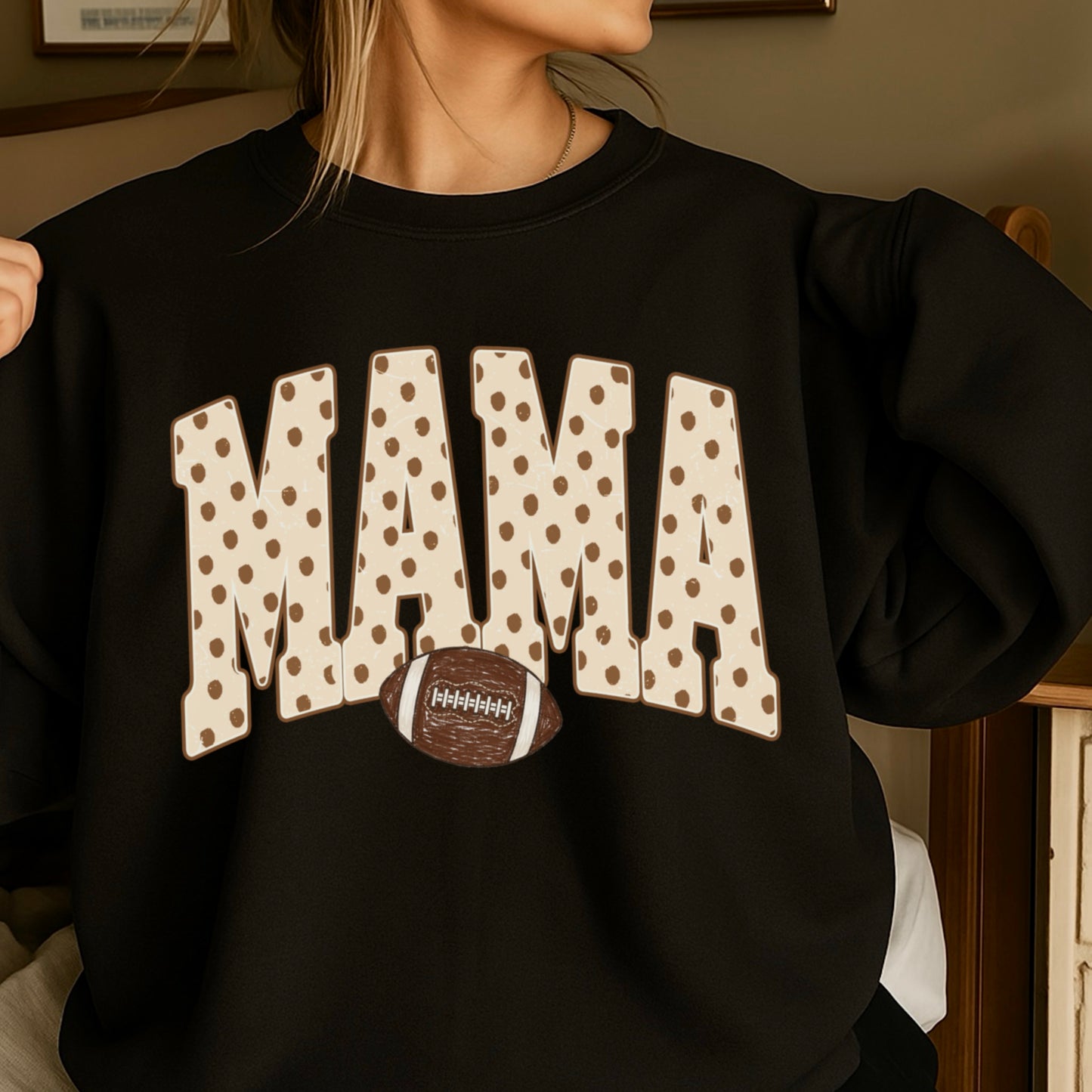 Football Mama Crewneck Sweatshirt