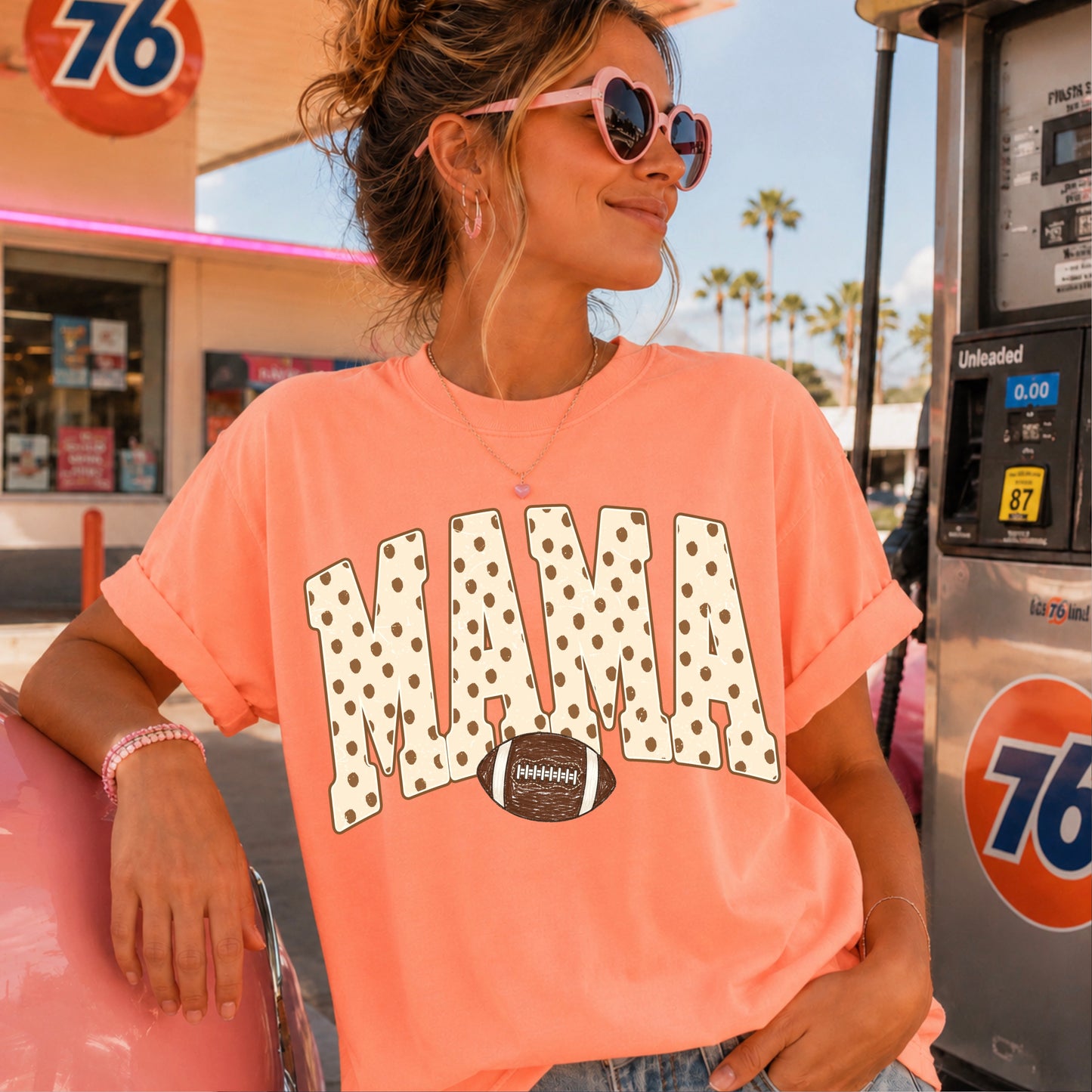 Football Mama  Comfort Color Graphic Tee
