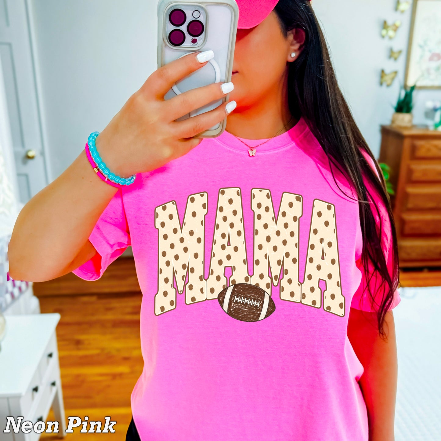 Football Mama  Comfort Color Graphic Tee
