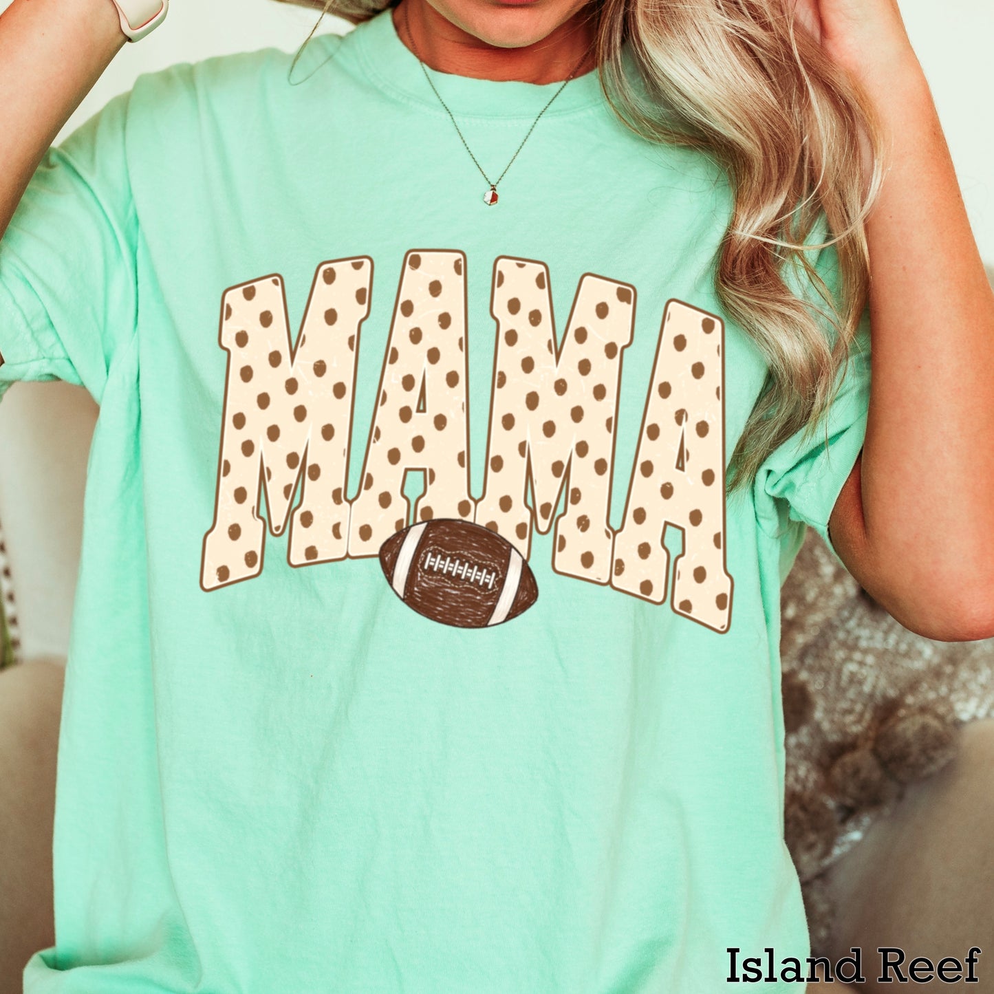 Football Mama  Comfort Color Graphic Tee