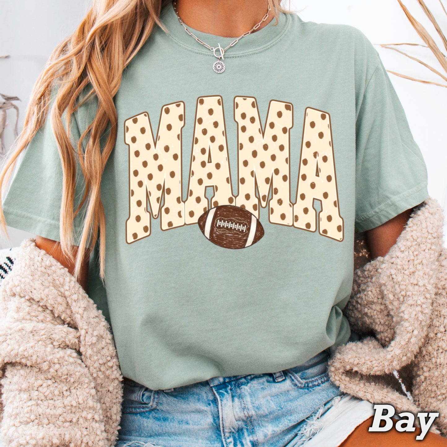 Football Mama  Comfort Color Graphic Tee