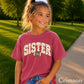 Football Sister Youth Comfort Color T-Shirt