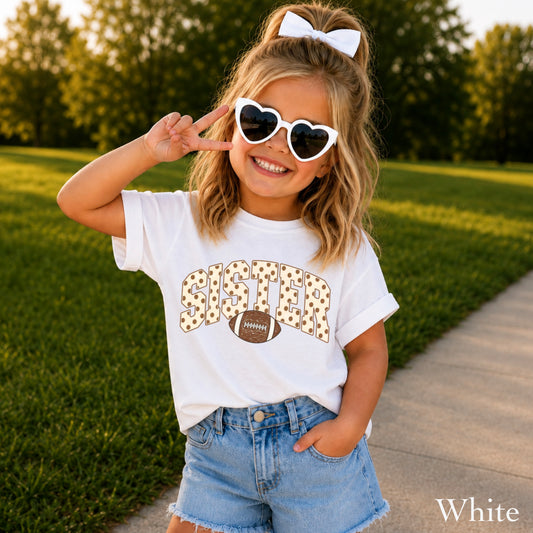 Football Sister Youth Comfort Color T-Shirt