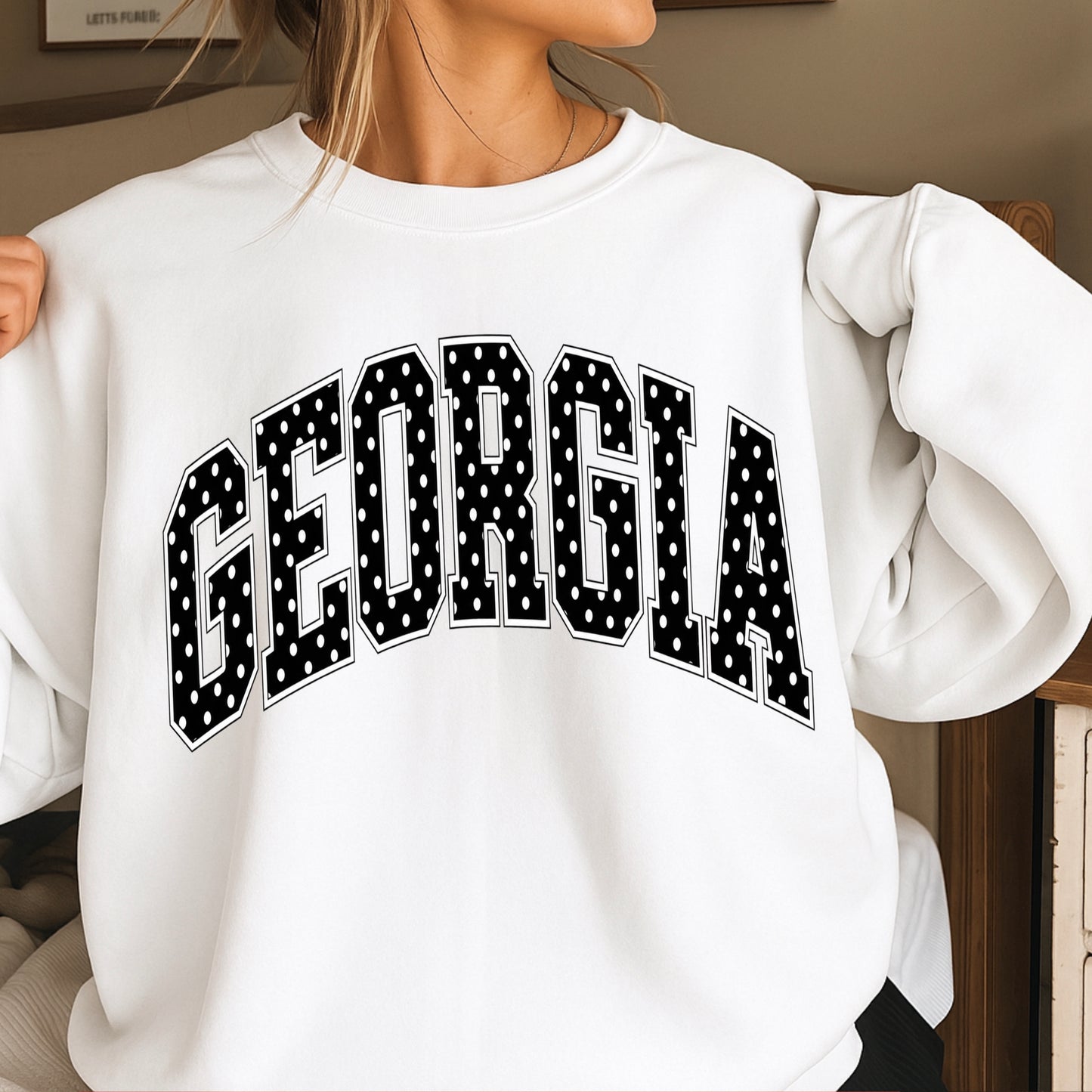 Georgia Polka Dot Crewneck Sweatshirt