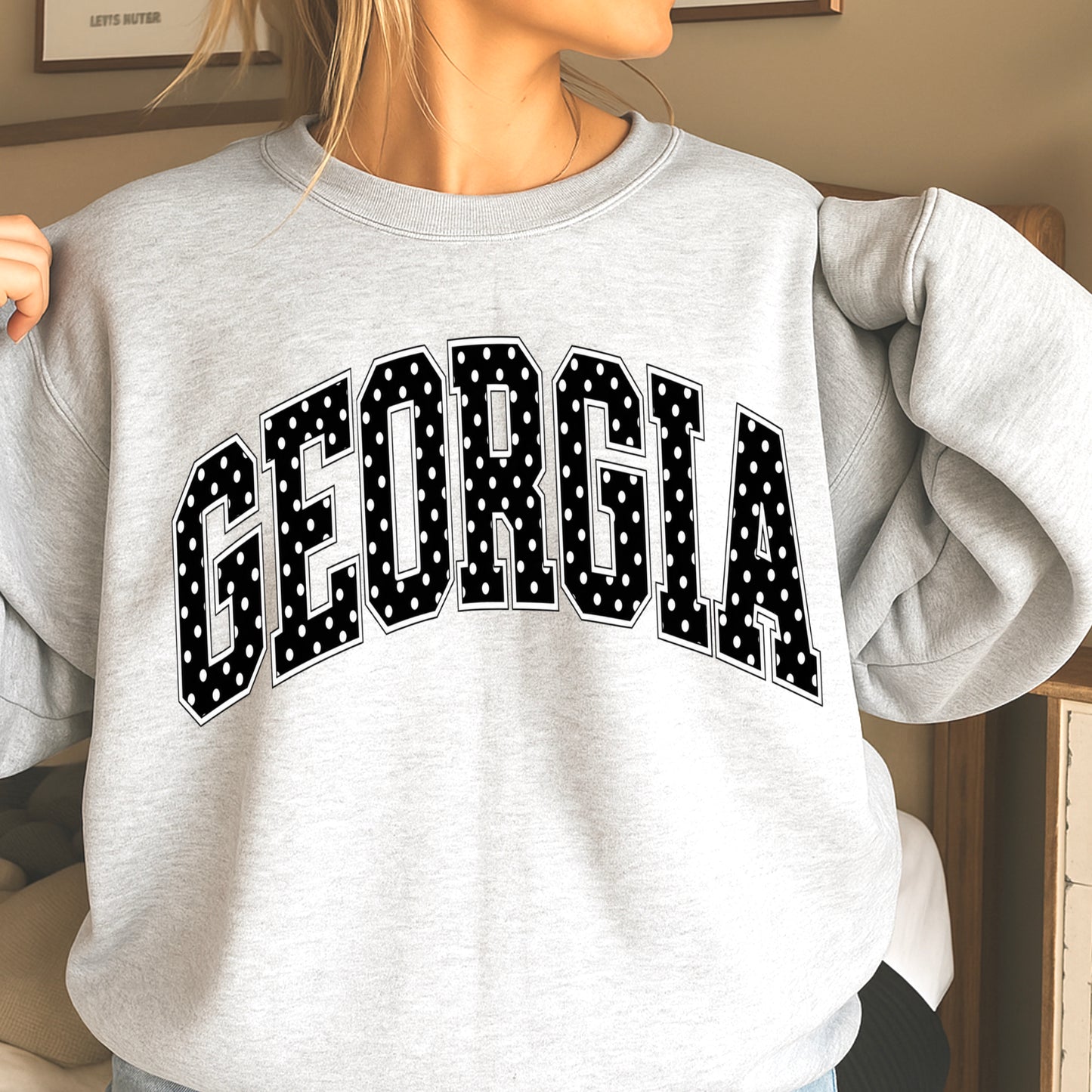 Georgia Polka Dot Crewneck Sweatshirt