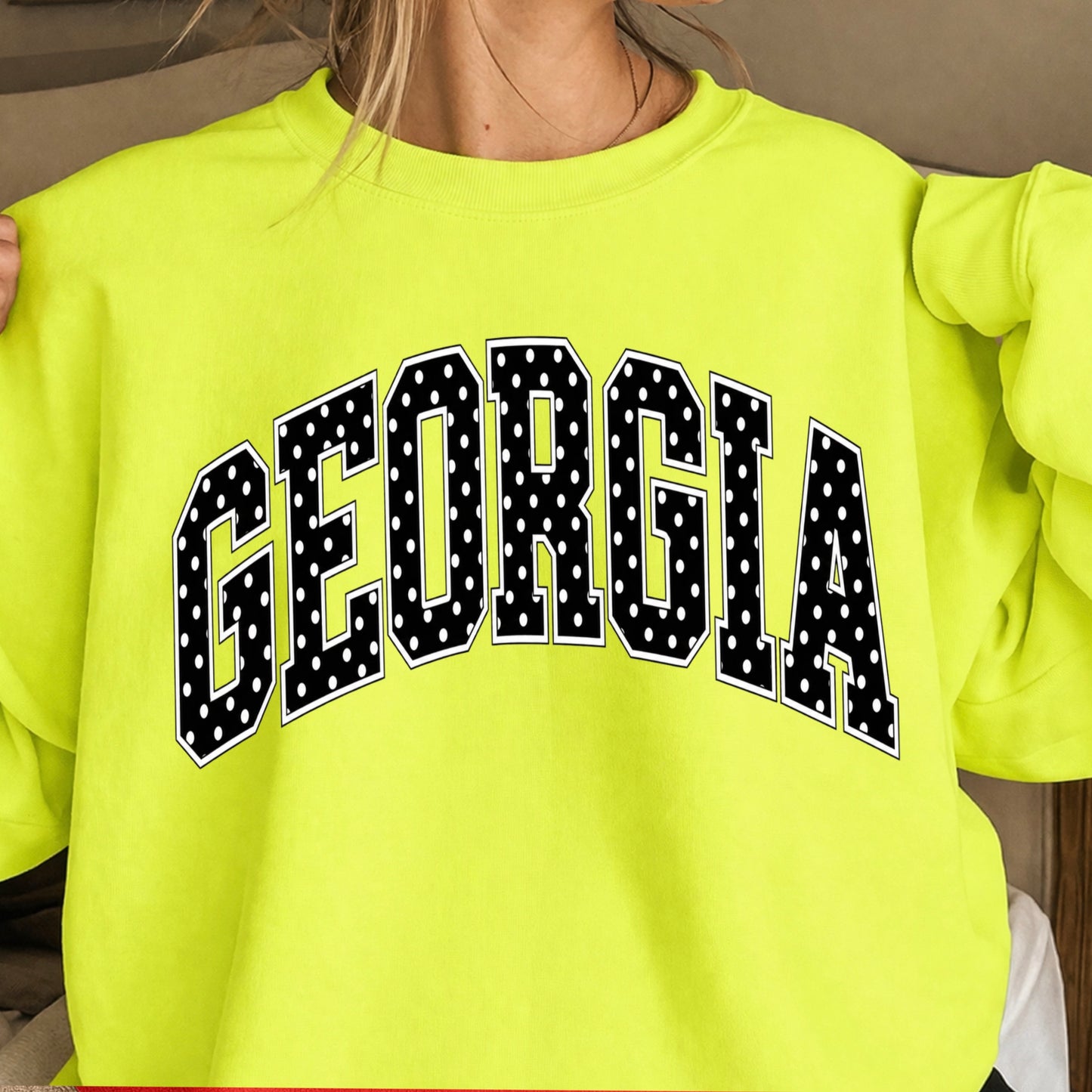 Georgia Polka Dot Crewneck Sweatshirt