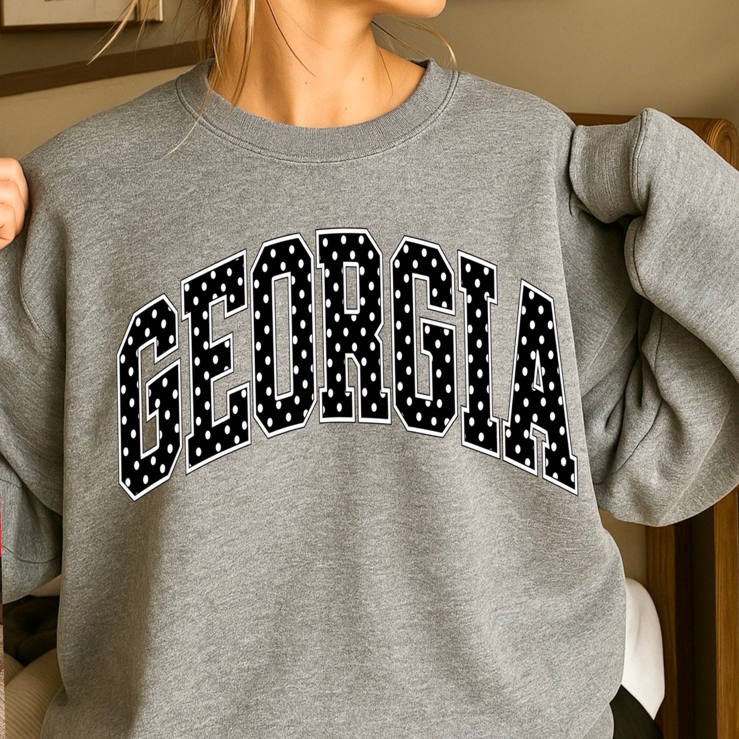 Georgia Polka Dot Crewneck Sweatshirt