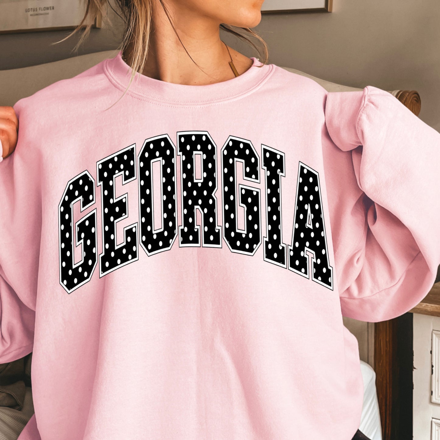 Georgia Polka Dot Crewneck Sweatshirt