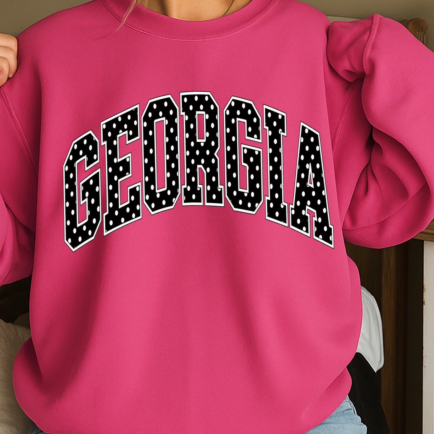 Georgia Polka Dot Crewneck Sweatshirt