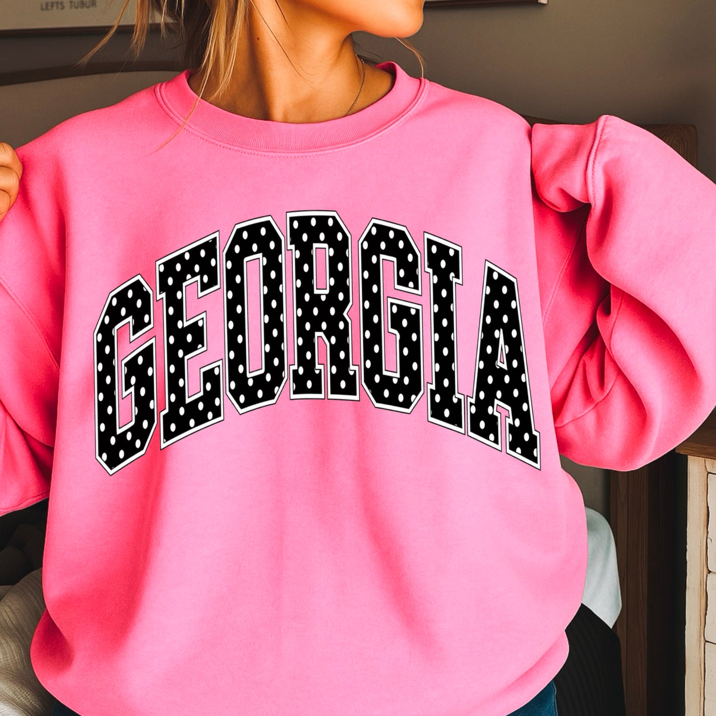 Georgia Polka Dot Crewneck Sweatshirt
