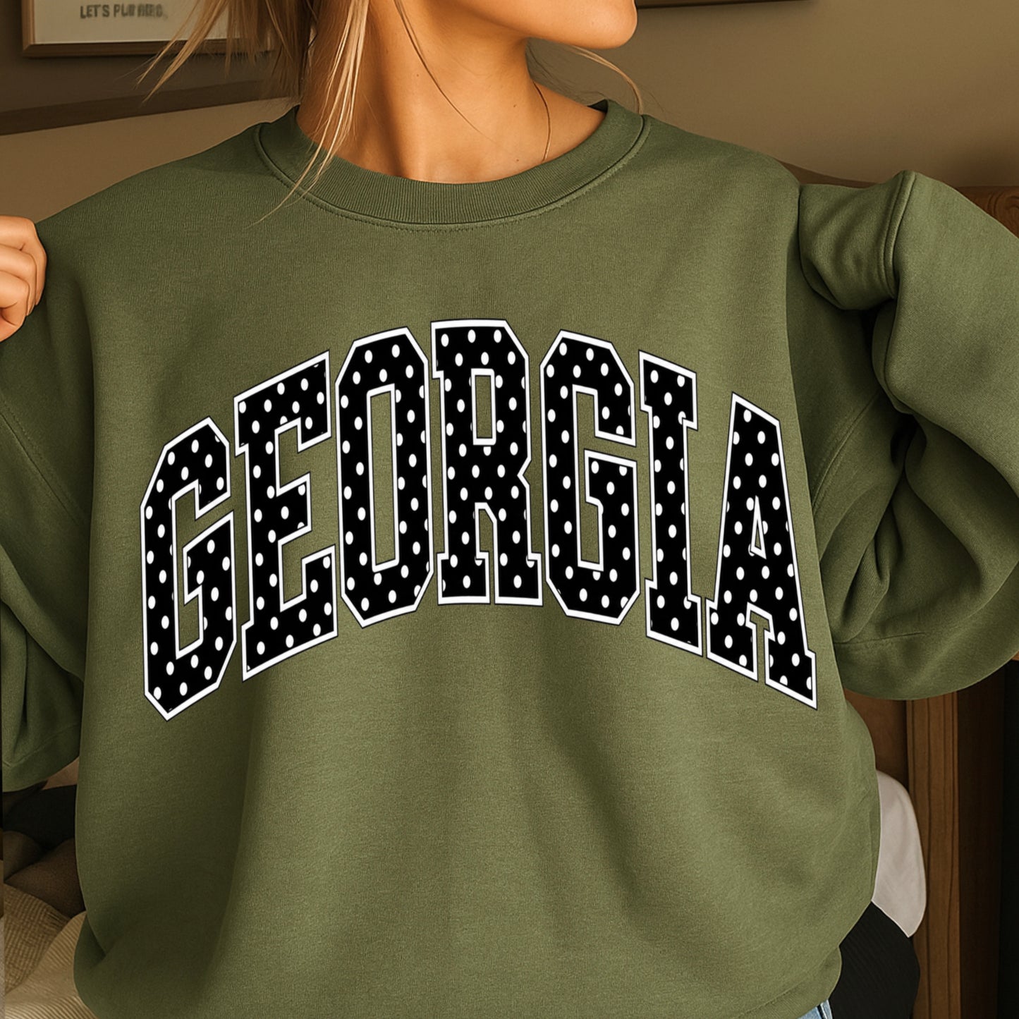 Georgia Polka Dot Crewneck Sweatshirt