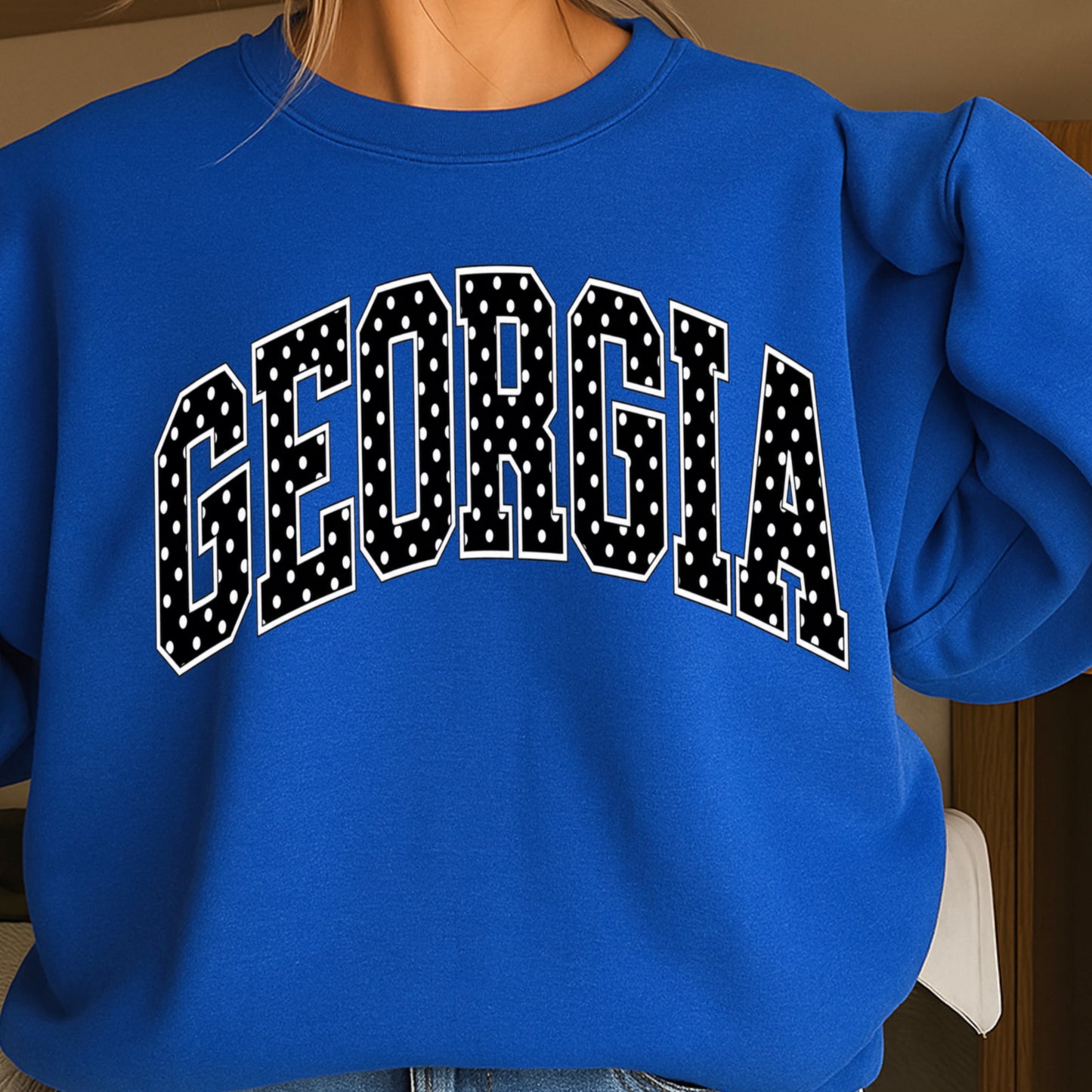 Georgia Polka Dot Crewneck Sweatshirt
