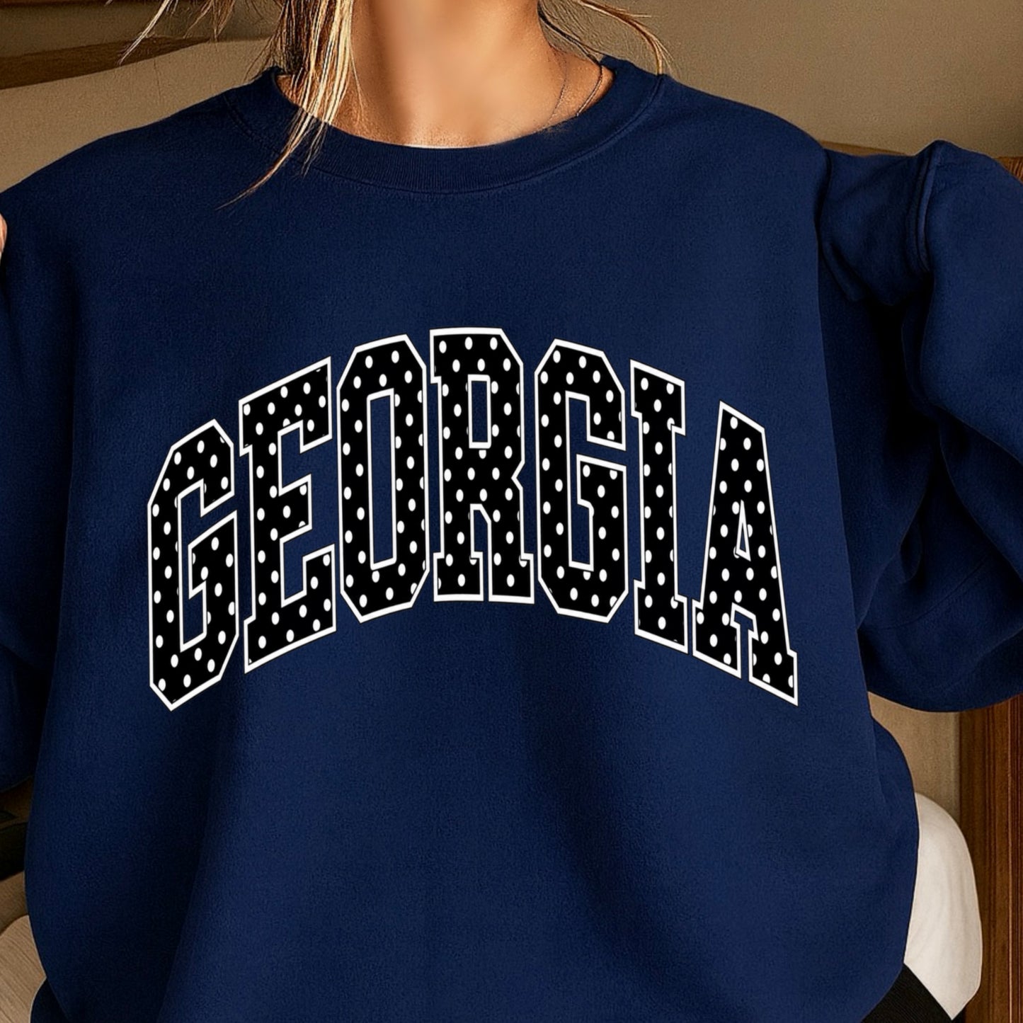 Georgia Polka Dot Crewneck Sweatshirt