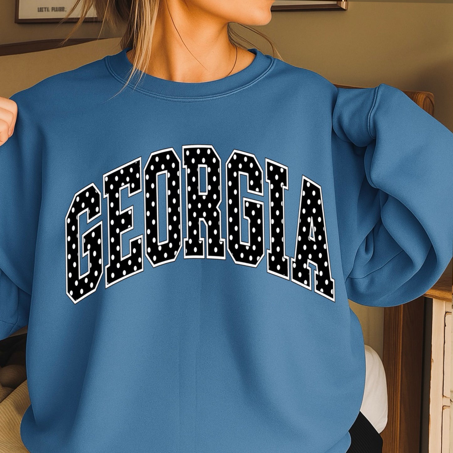 Georgia Polka Dot Crewneck Sweatshirt