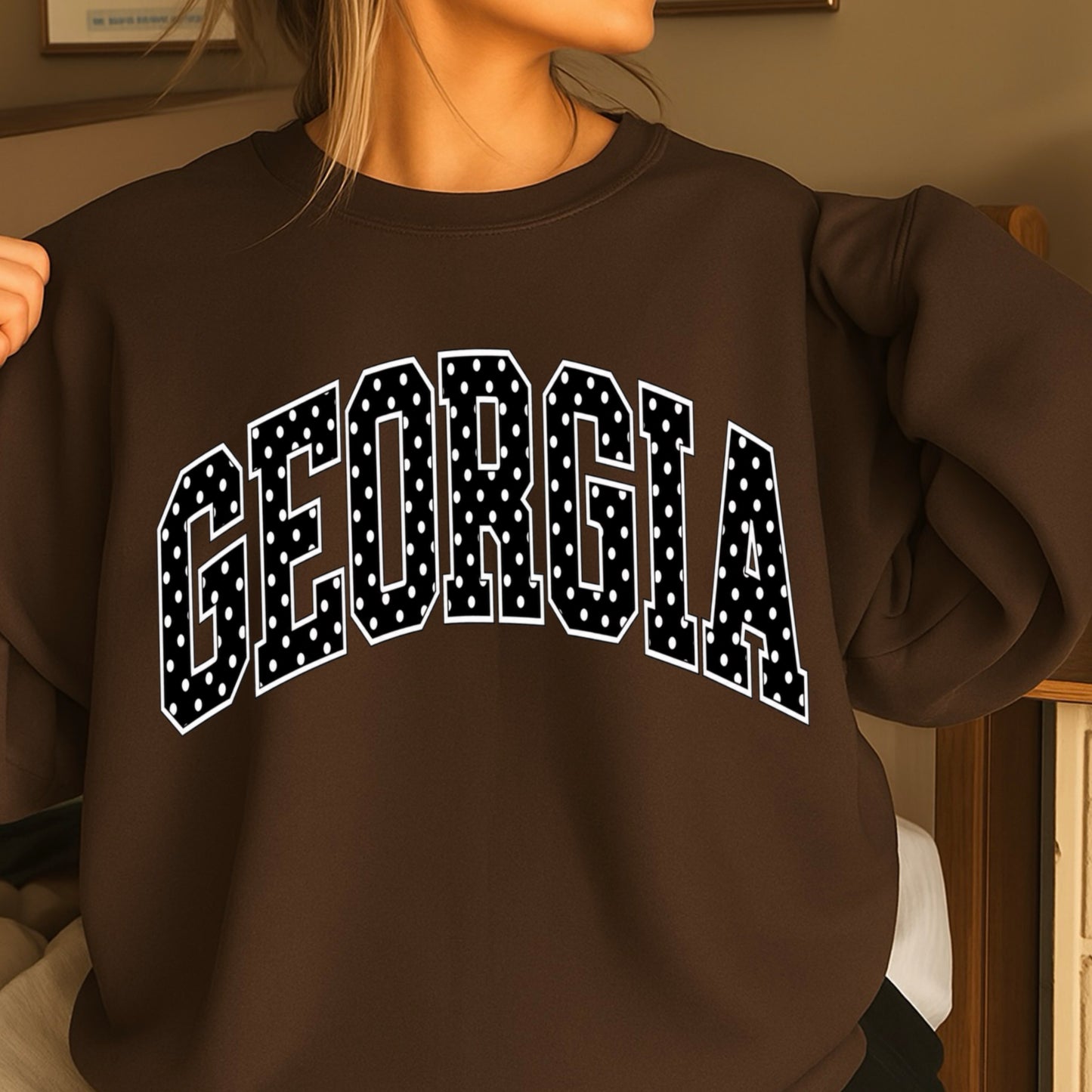 Georgia Polka Dot Crewneck Sweatshirt