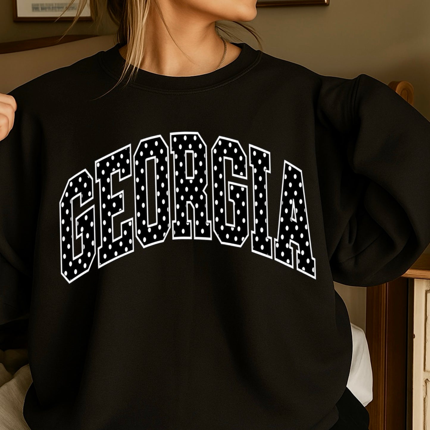 Georgia Polka Dot Crewneck Sweatshirt