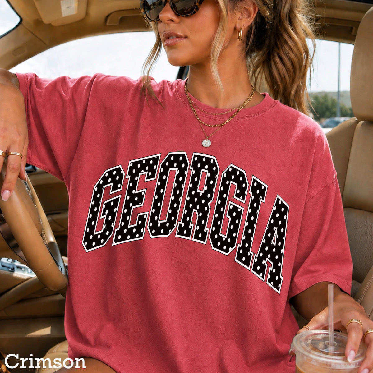 Georgia Polka Dot Comfort Color Graphic Tee