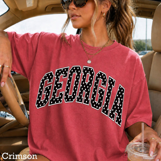 Georgia Polka Dot Comfort Color Graphic Tee