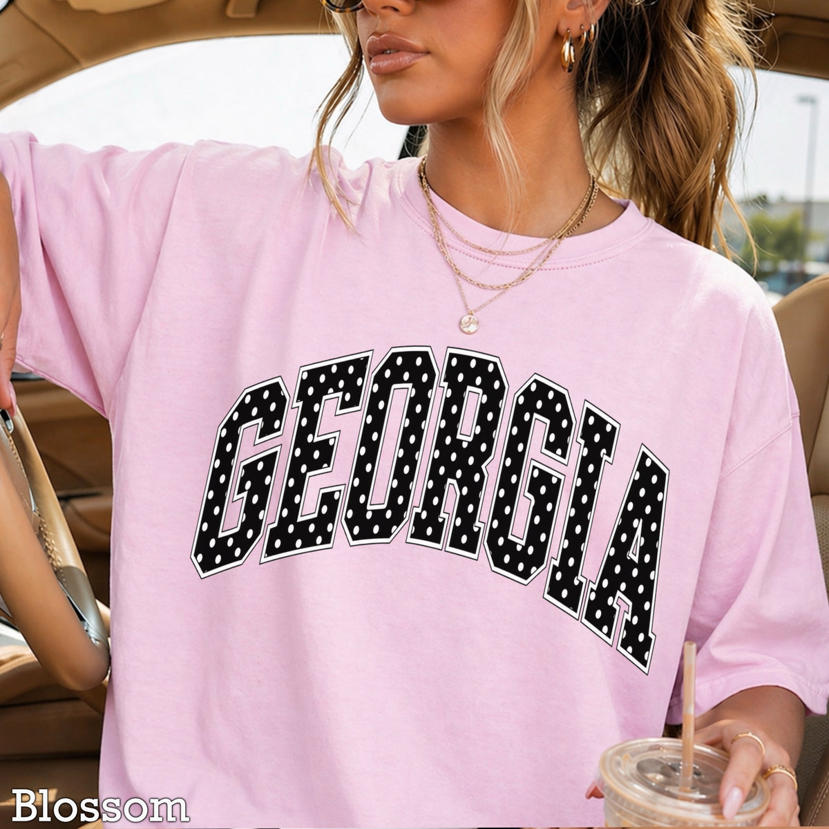 Georgia Polka Dot Comfort Color Graphic Tee