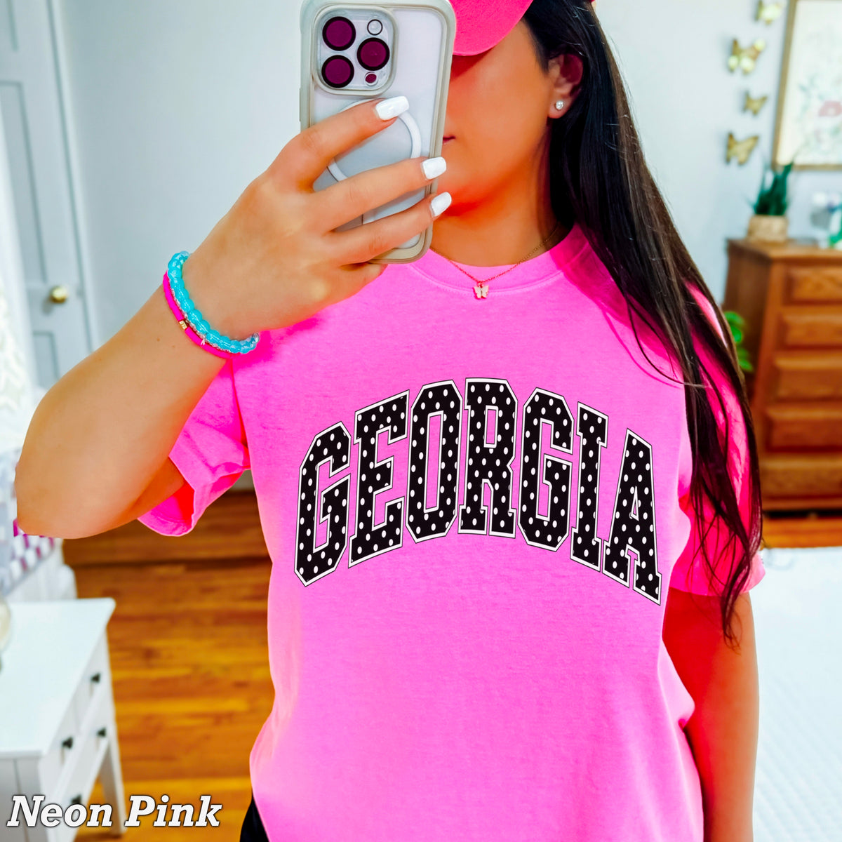 Georgia Polka Dot Comfort Color Graphic Tee