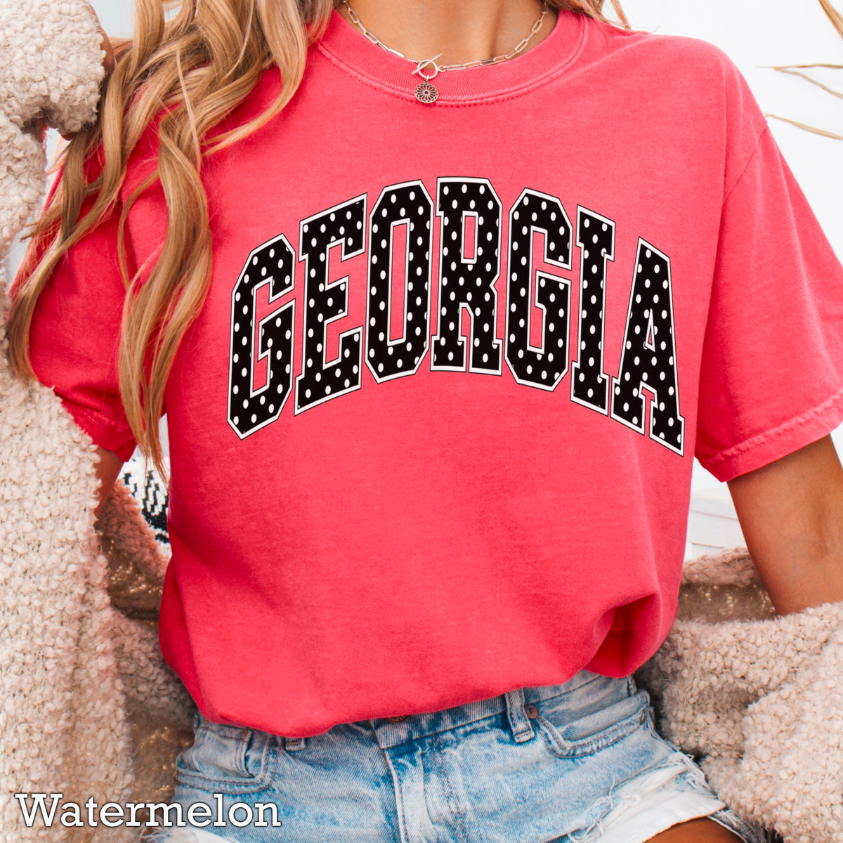 Georgia Polka Dot Comfort Color Graphic Tee