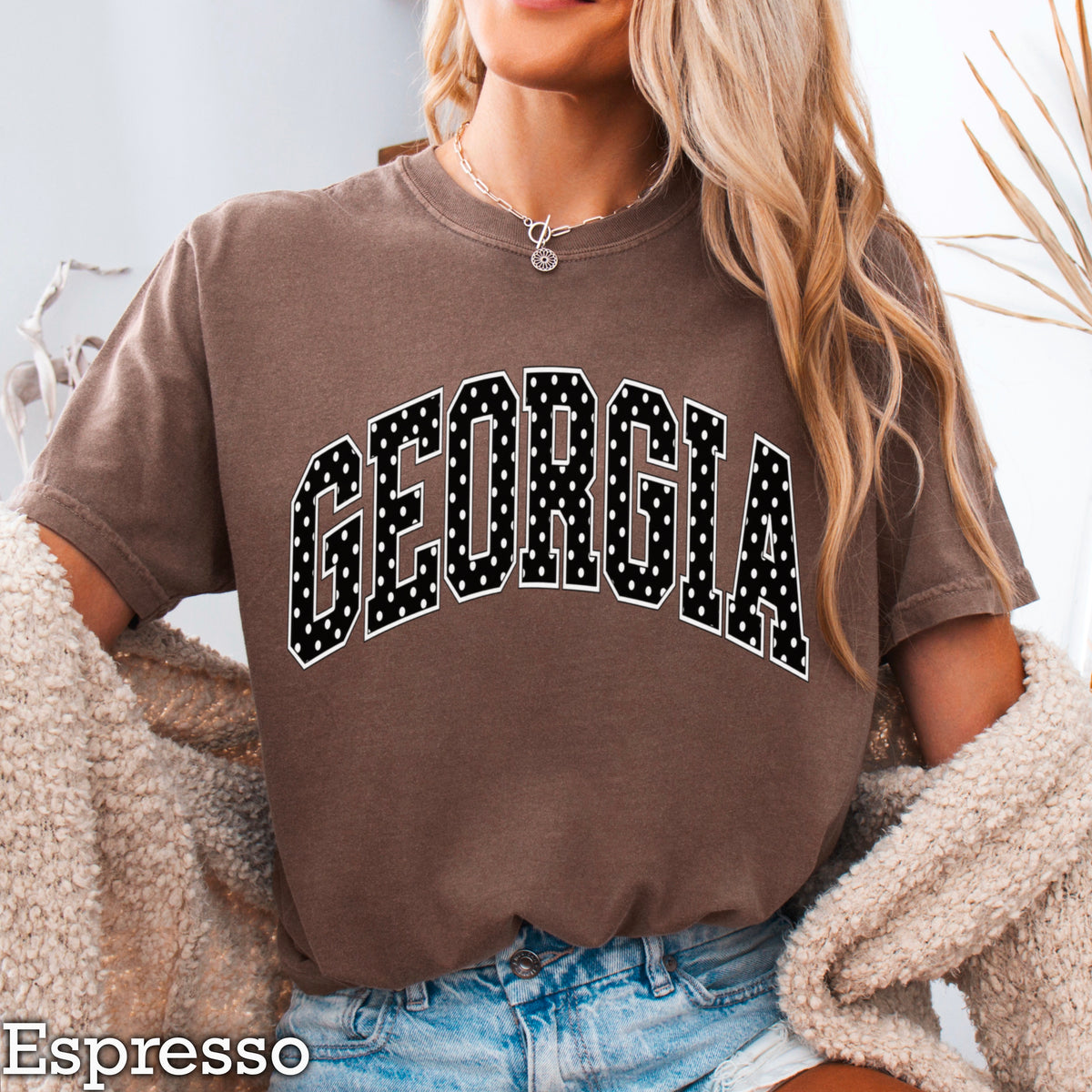 Georgia Polka Dot Comfort Color Graphic Tee