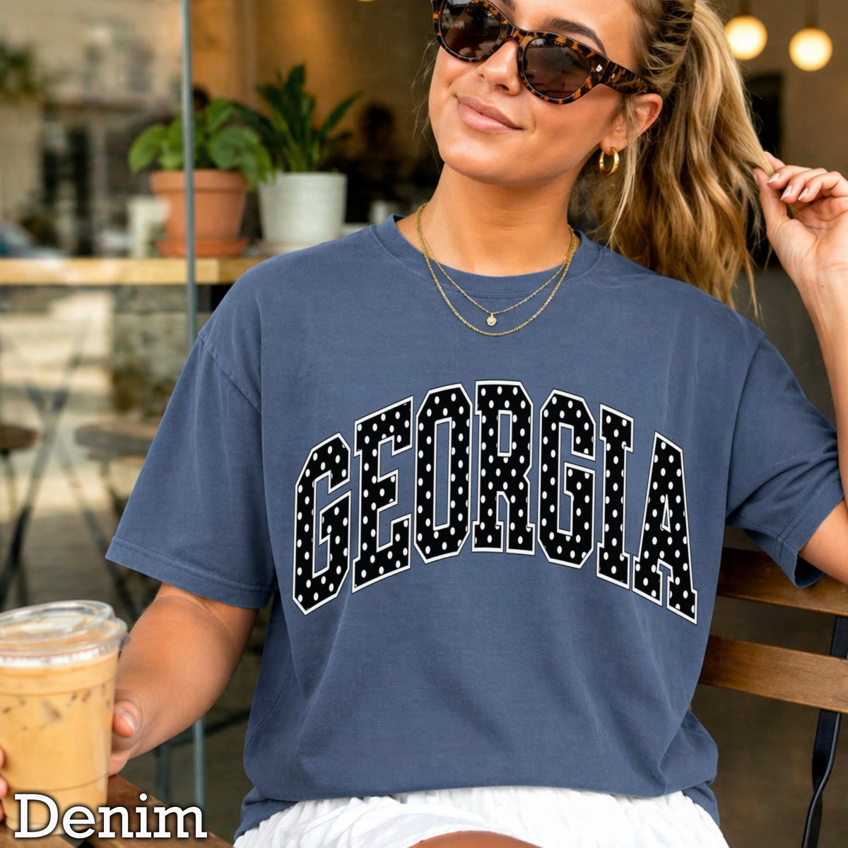 Georgia Polka Dot Comfort Color Graphic Tee