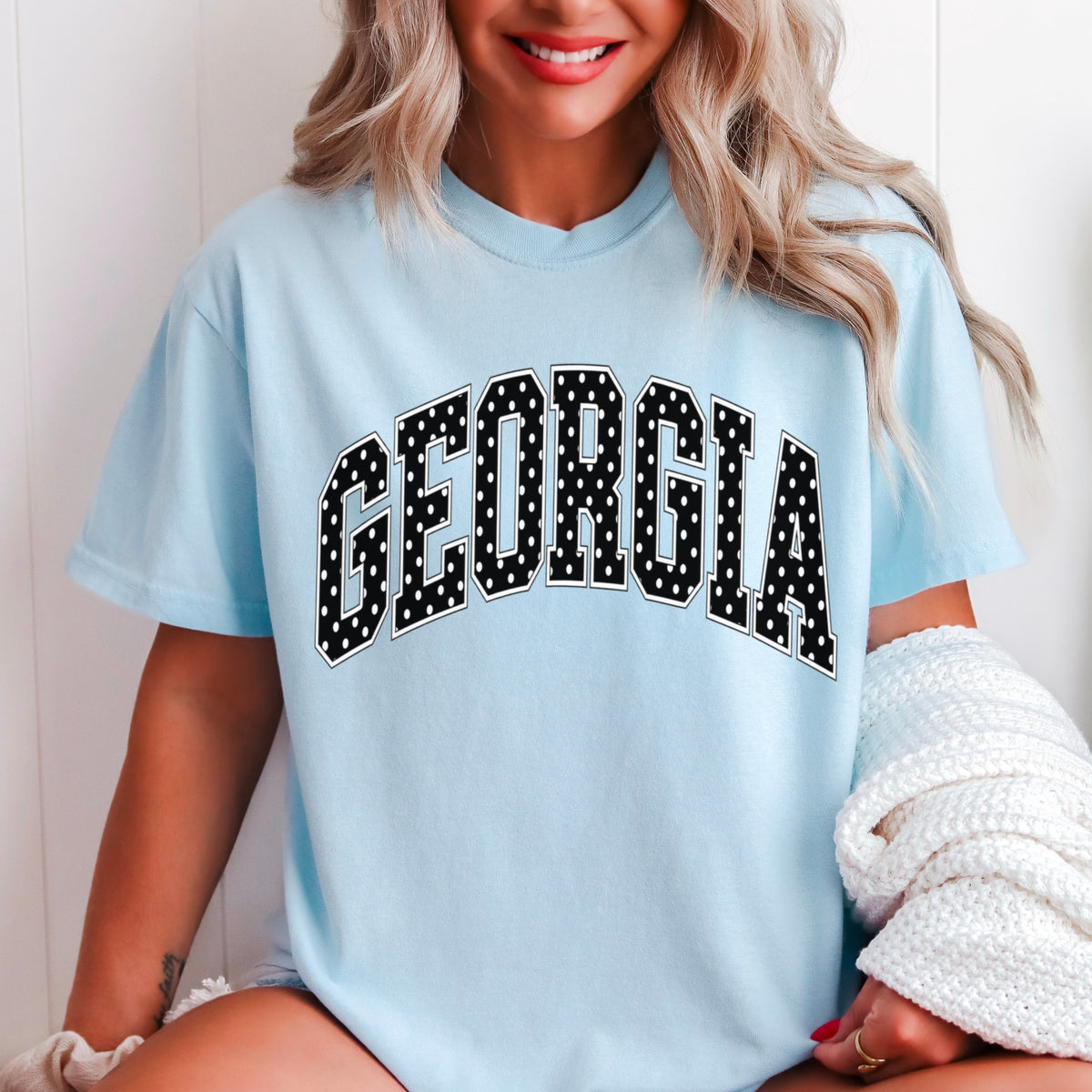 Georgia Polka Dot Comfort Color Graphic Tee