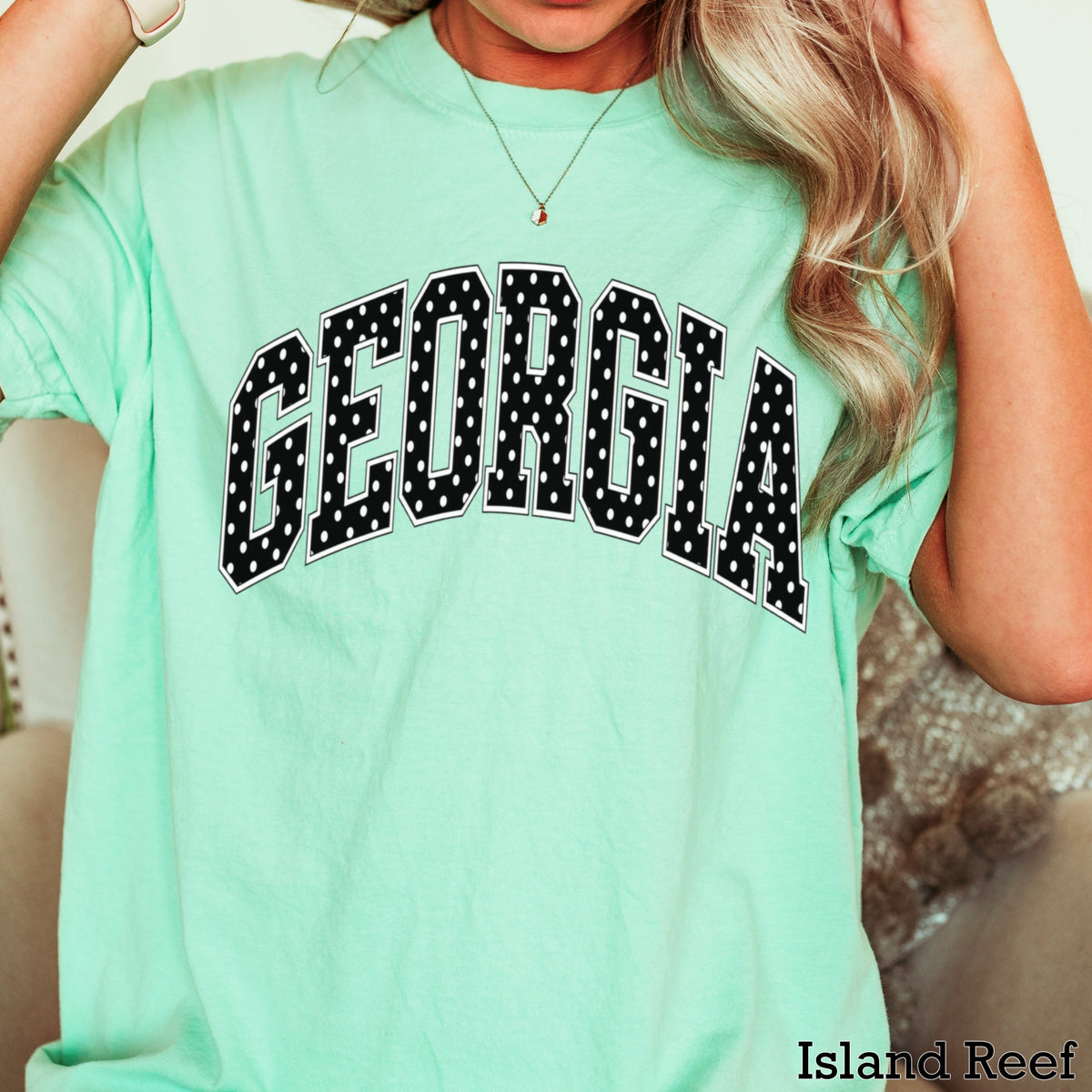 Georgia Polka Dot Comfort Color Graphic Tee