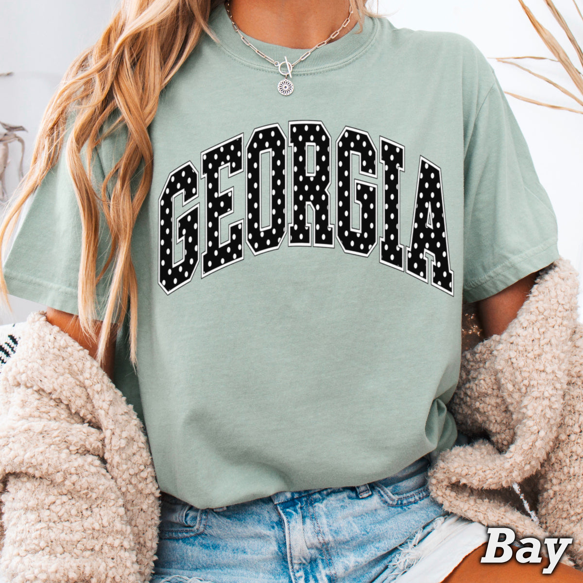 Georgia Polka Dot Comfort Color Graphic Tee