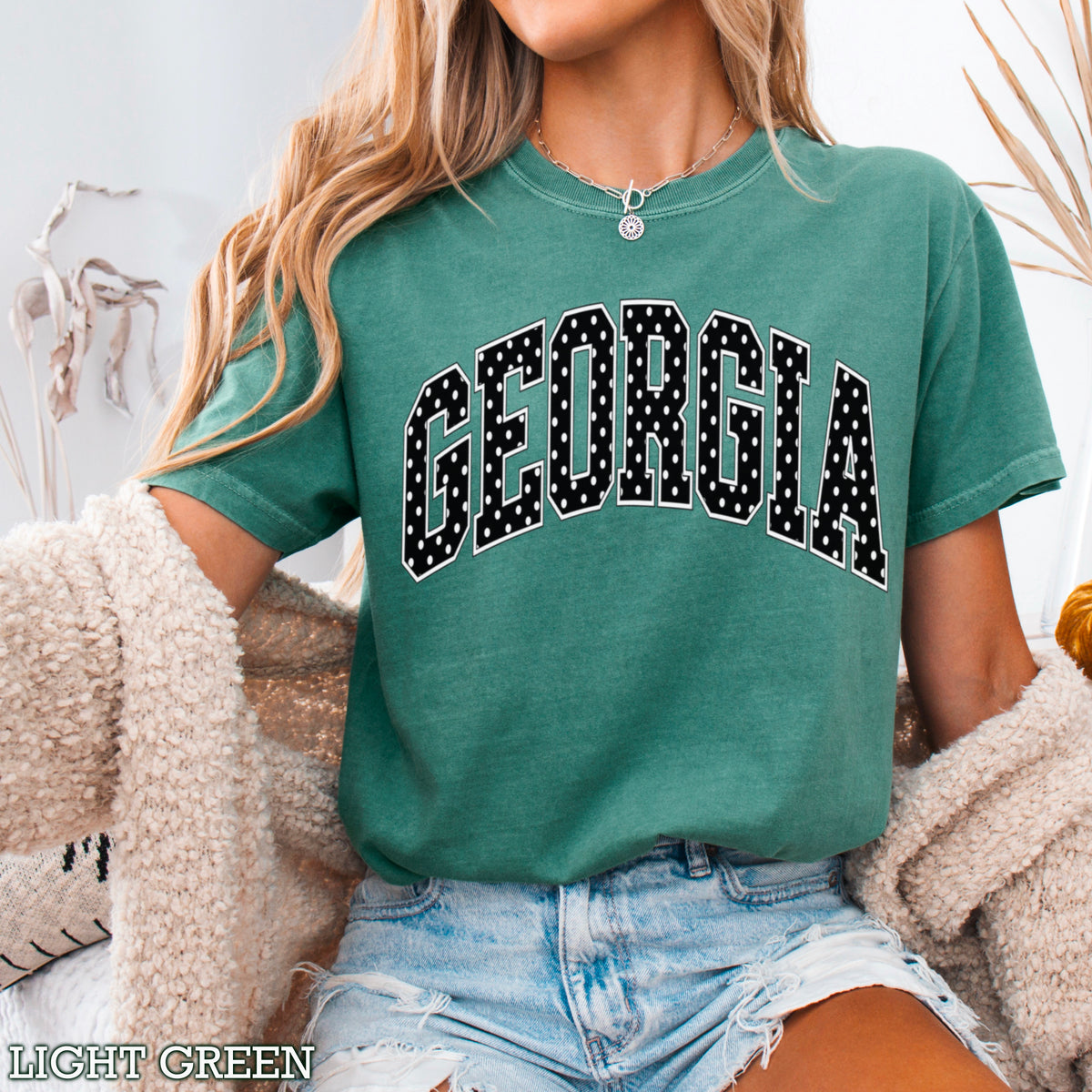 Georgia Polka Dot Comfort Color Graphic Tee