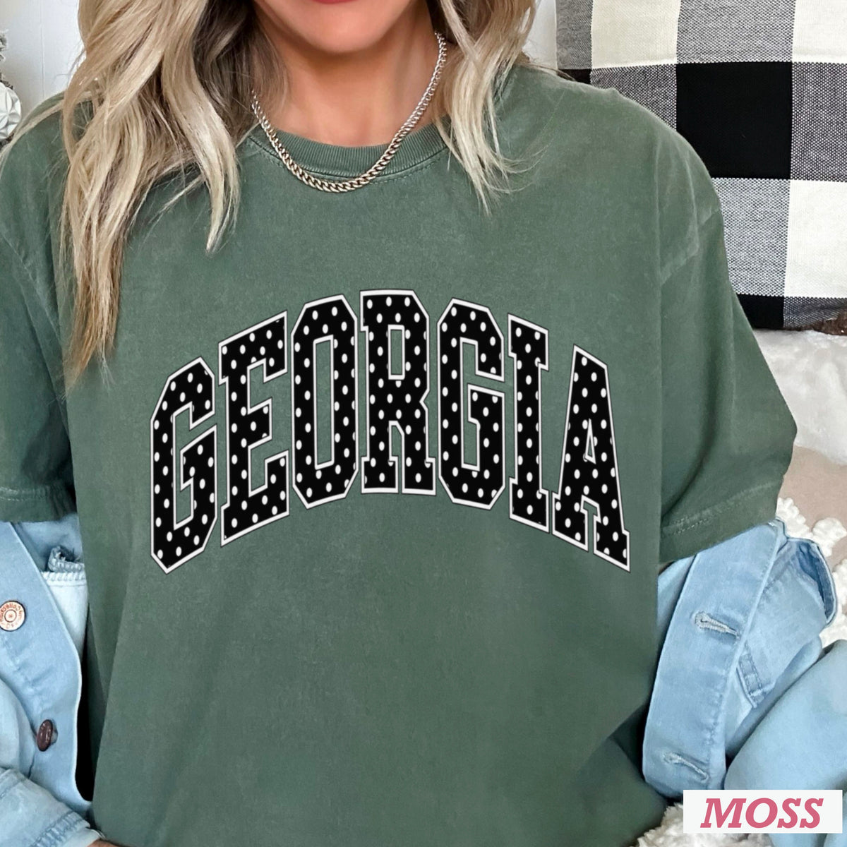 Georgia Polka Dot Comfort Color Graphic Tee