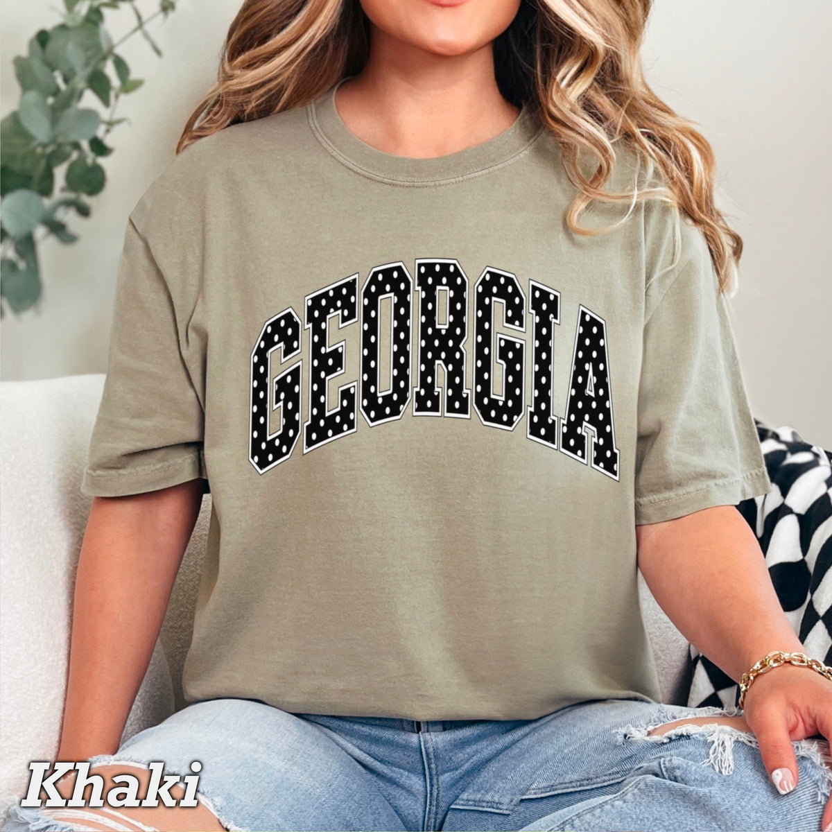 Georgia Polka Dot Comfort Color Graphic Tee