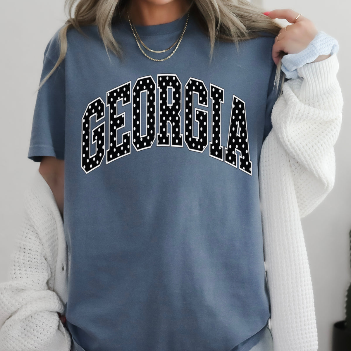 Georgia Polka Dot Comfort Color Graphic Tee