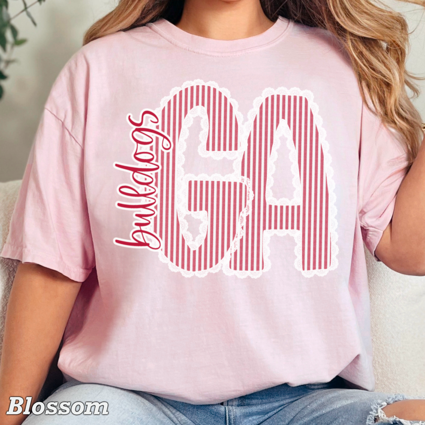 Lace Trimmed Georgia Comfort Color Graphic Tee