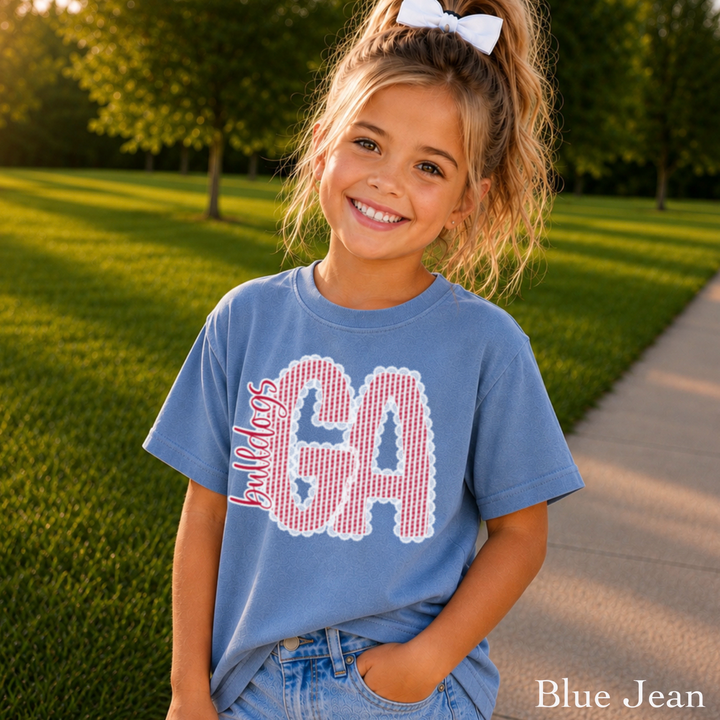 Laced Trimmed Georgia Youth Comfort Color T-Shirt