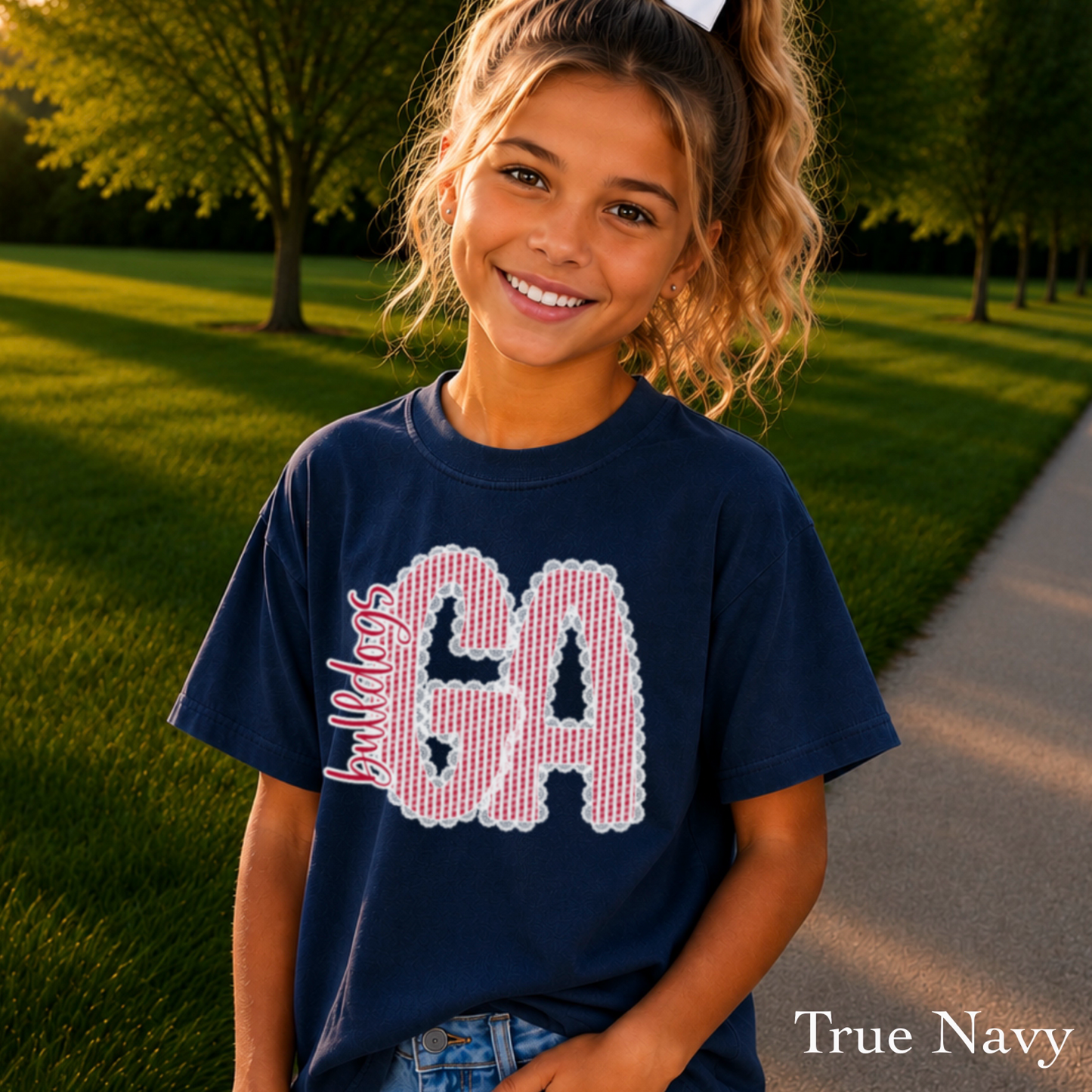 Laced Trimmed Georgia Youth Comfort Color T-Shirt