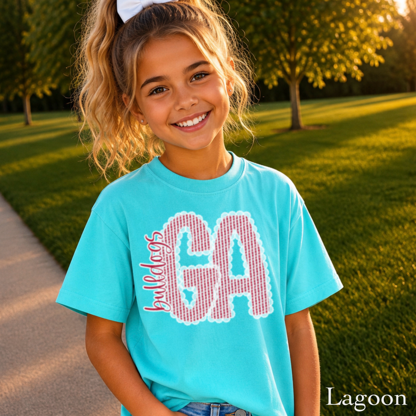Laced Trimmed Georgia Youth Comfort Color T-Shirt