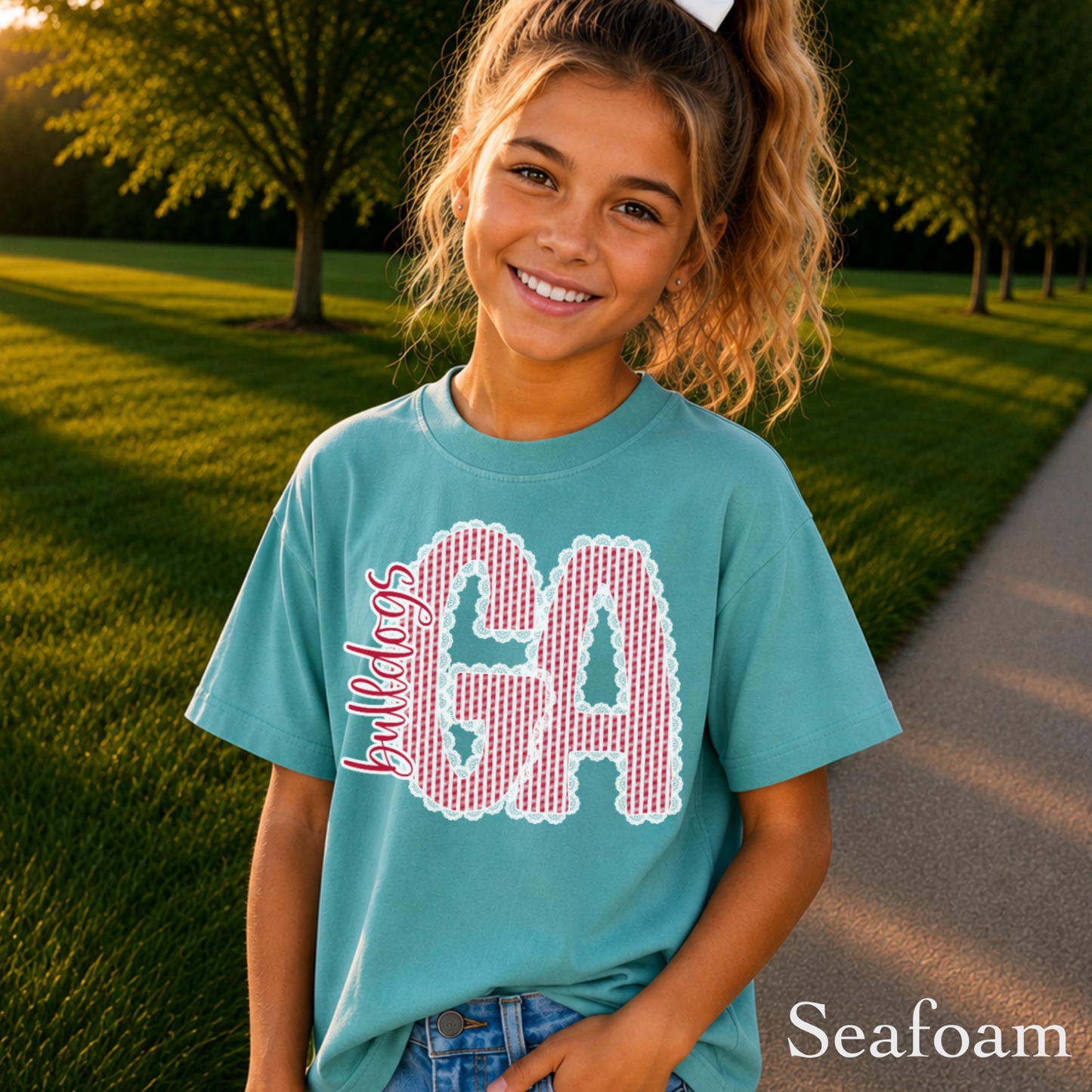 Laced Trimmed Georgia Youth Comfort Color T-Shirt