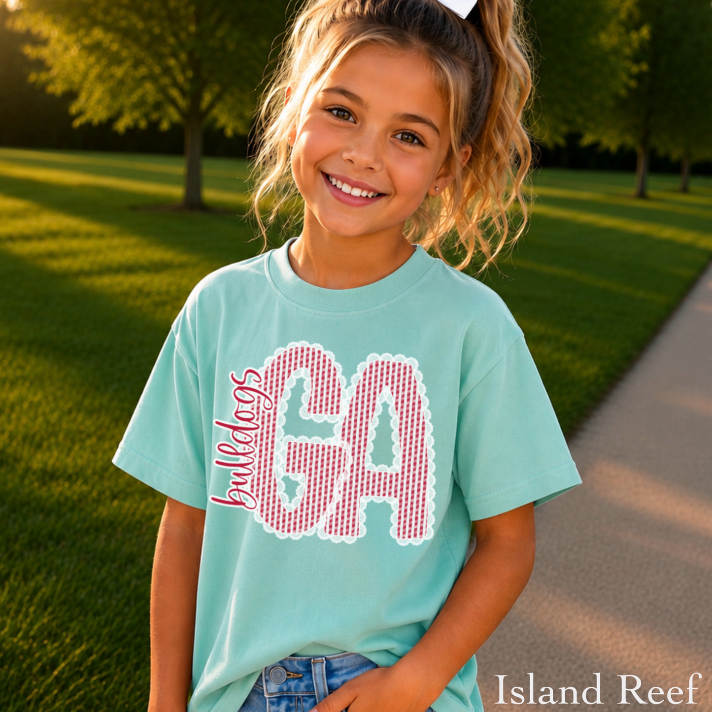 Laced Trimmed Georgia Youth Comfort Color T-Shirt