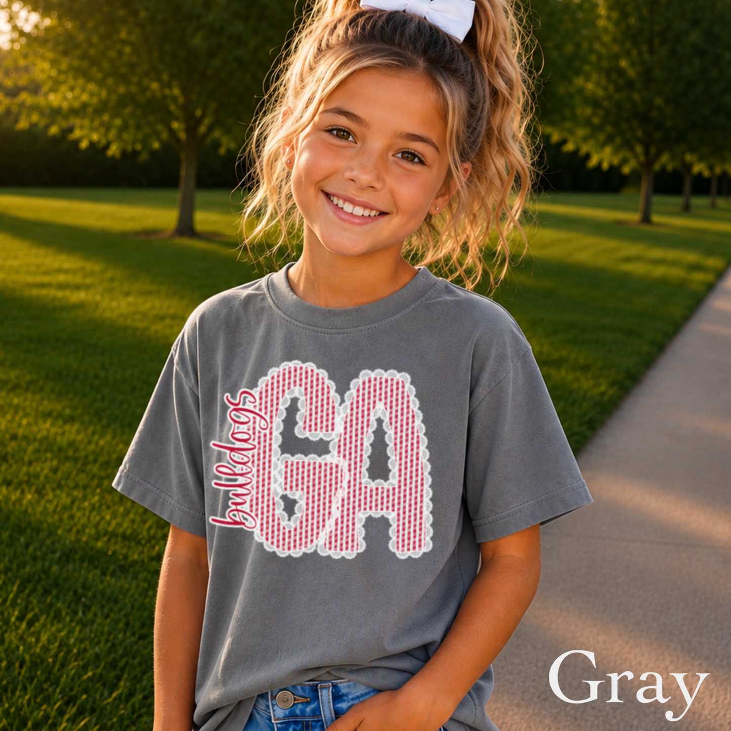 Laced Trimmed Georgia Youth Comfort Color T-Shirt