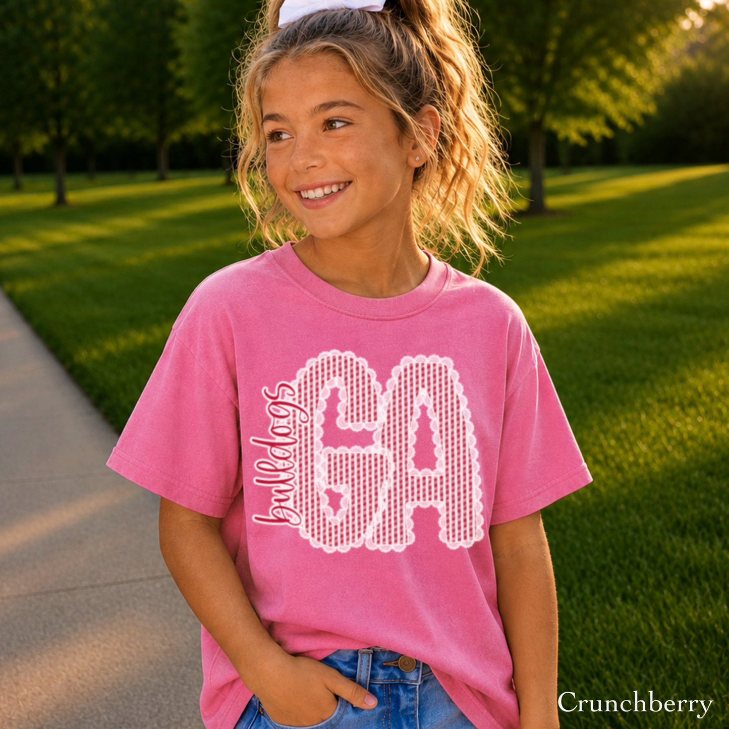 Laced Trimmed Georgia Youth Comfort Color T-Shirt