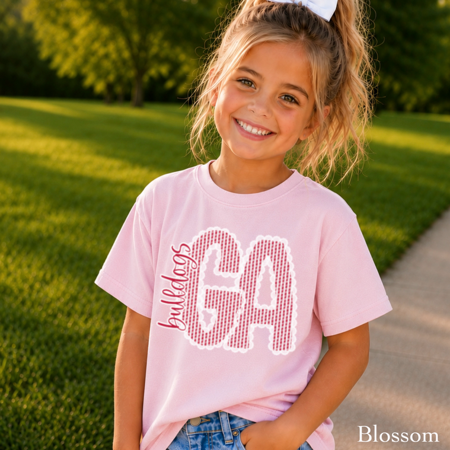 Laced Trimmed Georgia Youth Comfort Color T-Shirt
